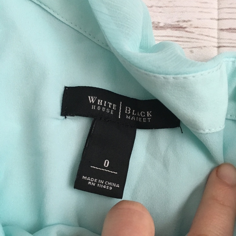whbm 0 sea glass bridesmaid dress one shoulder - Picture 3 of 7